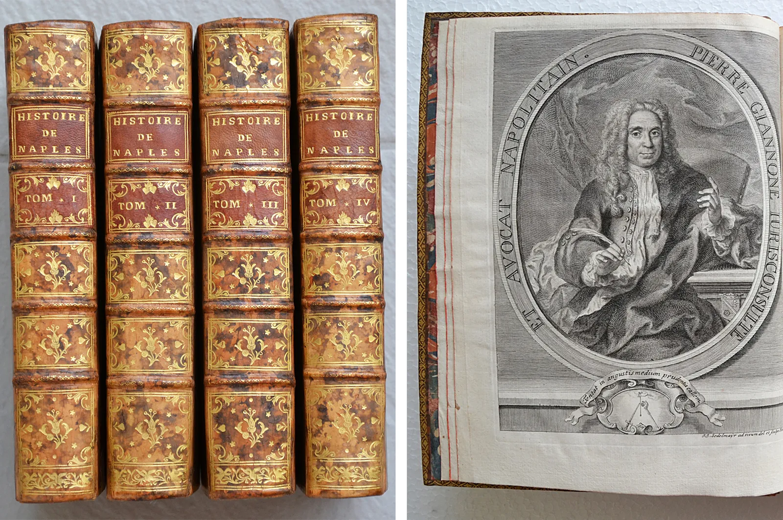 Histoire civile du royaume de Naples, traduite de l’italien de Pierre Giannone, jurisconsulte & avocat napolitain. (1/7) — GIANNONE (Pierre), 1742 — Voyages