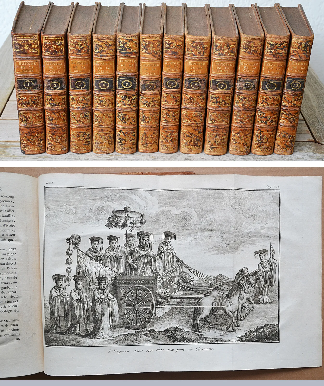 Histoire générale de la Chine, ou annales de cet Empire. (1/12) — MOYRIAC de MAILLA (Joseph-Anne-Marie de), 1777 — Voyages