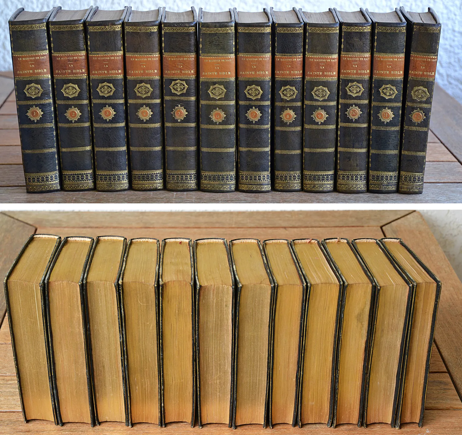 « L’ensemble formera toujours un bel ouvrage, le premier livre à la tête du catalogue d’une collection de livres à figures du XVIIIe siècle (1/12) — [BIBLE], 1877 — Religion