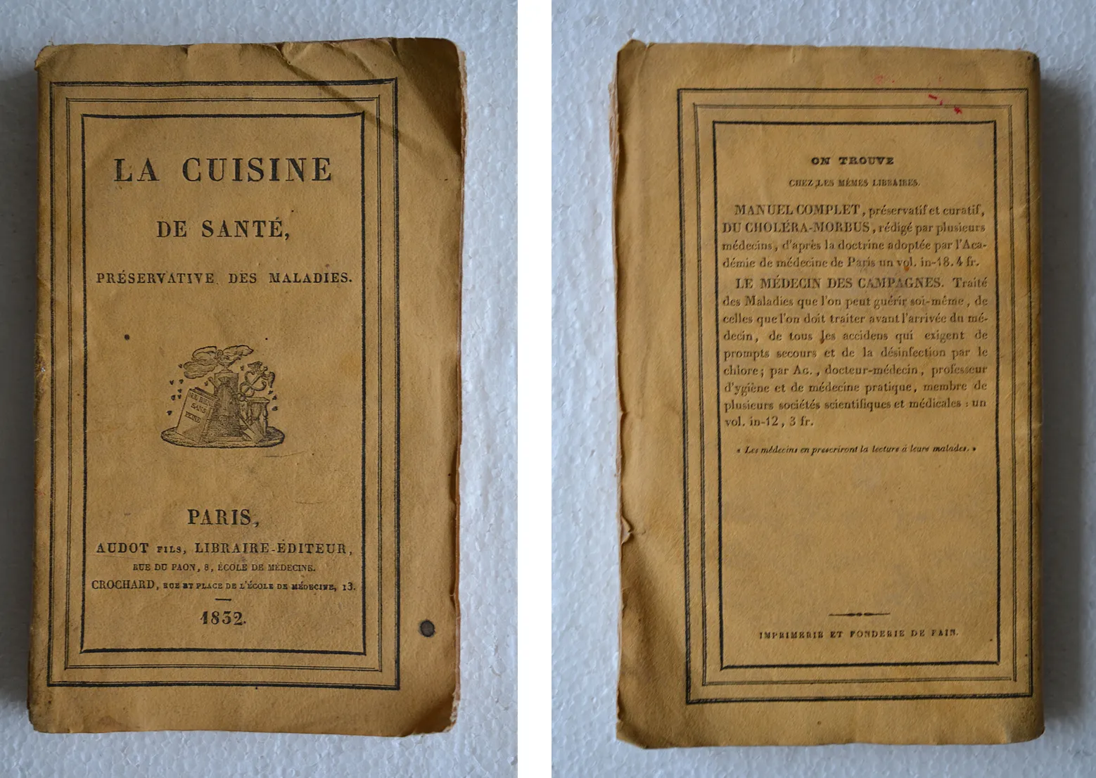 La cuisine de santé, préservative des maladies (1/12) — [ANONYME], 1832 — Gastronomie
