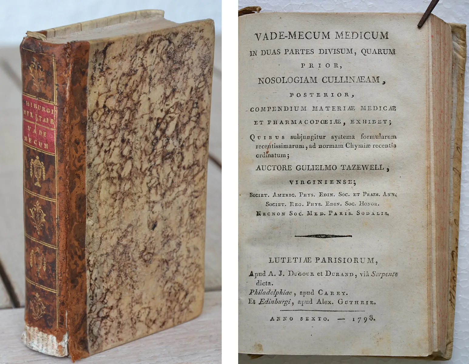 La première pharmacopée compilée par un américain (1/8) — [RECUEIL DE MÉDECINE] — Medecine