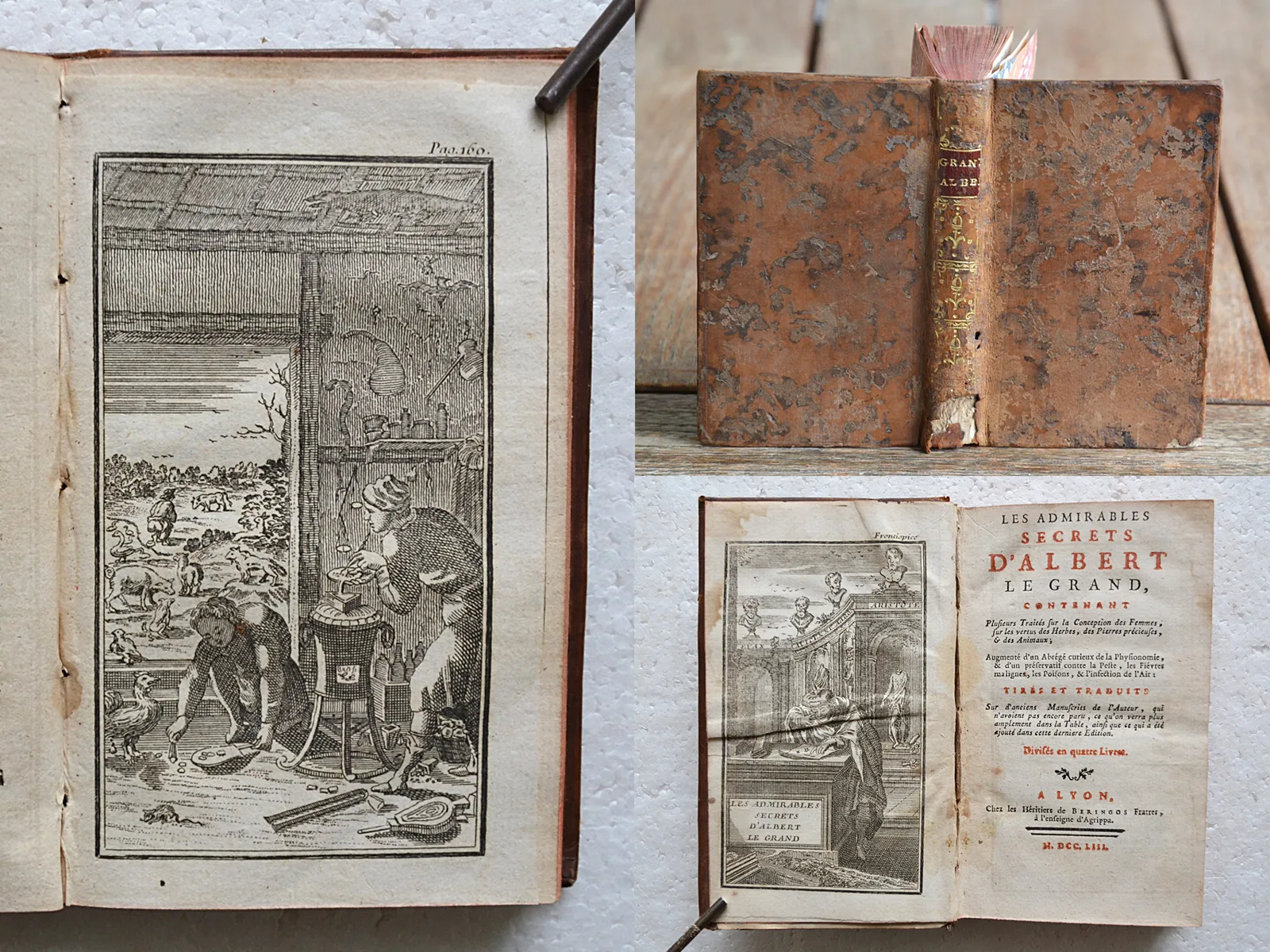 Les admirables secrets d’Albert le Grand, contenant plusieurs traités sur la conception des femmes, sur les vertus des herbes, des pierres précieuses, & des animaux. (1/9) — [MAGIE / MÉDECINE POPULAIRE], 1753 — Esoterisme