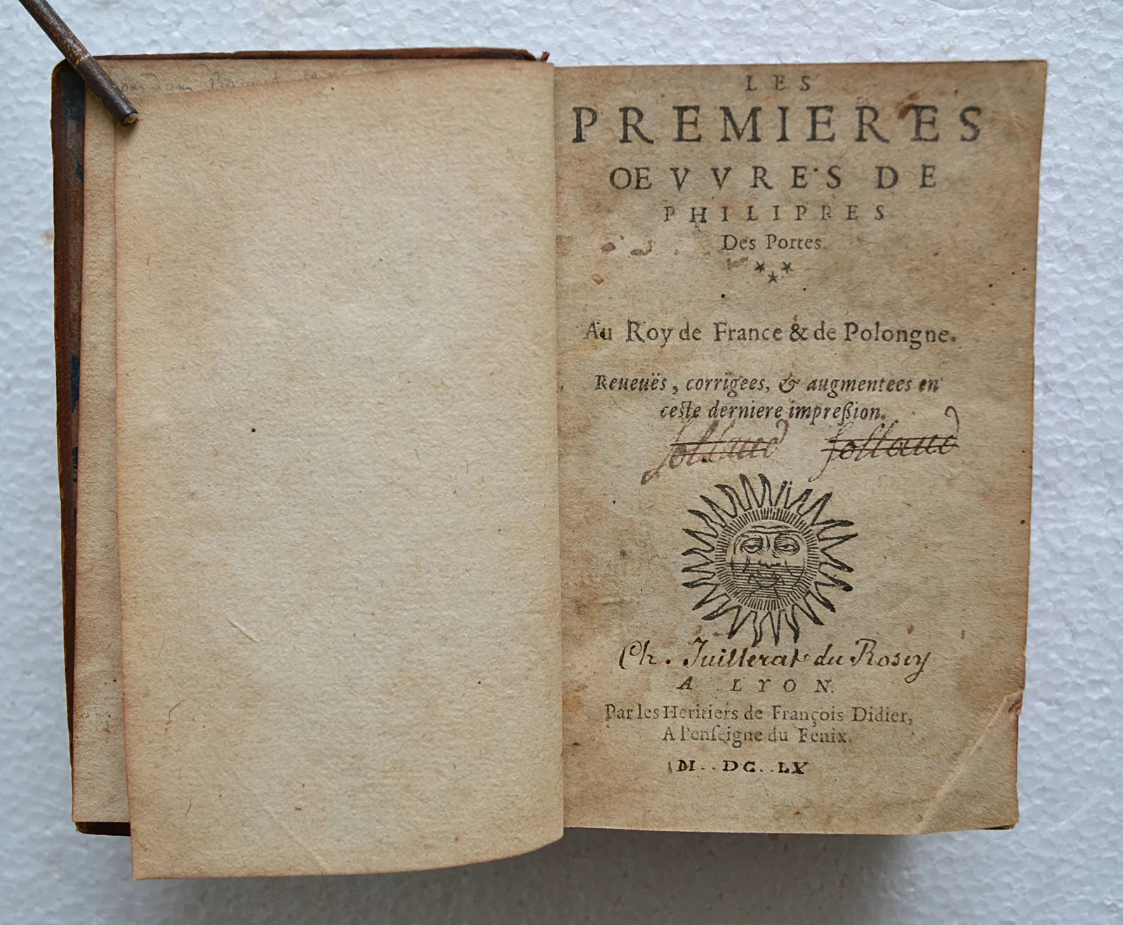 Les premières œuvres. (1/12) — DESPORTES (Philippe), 1580 — Poesie