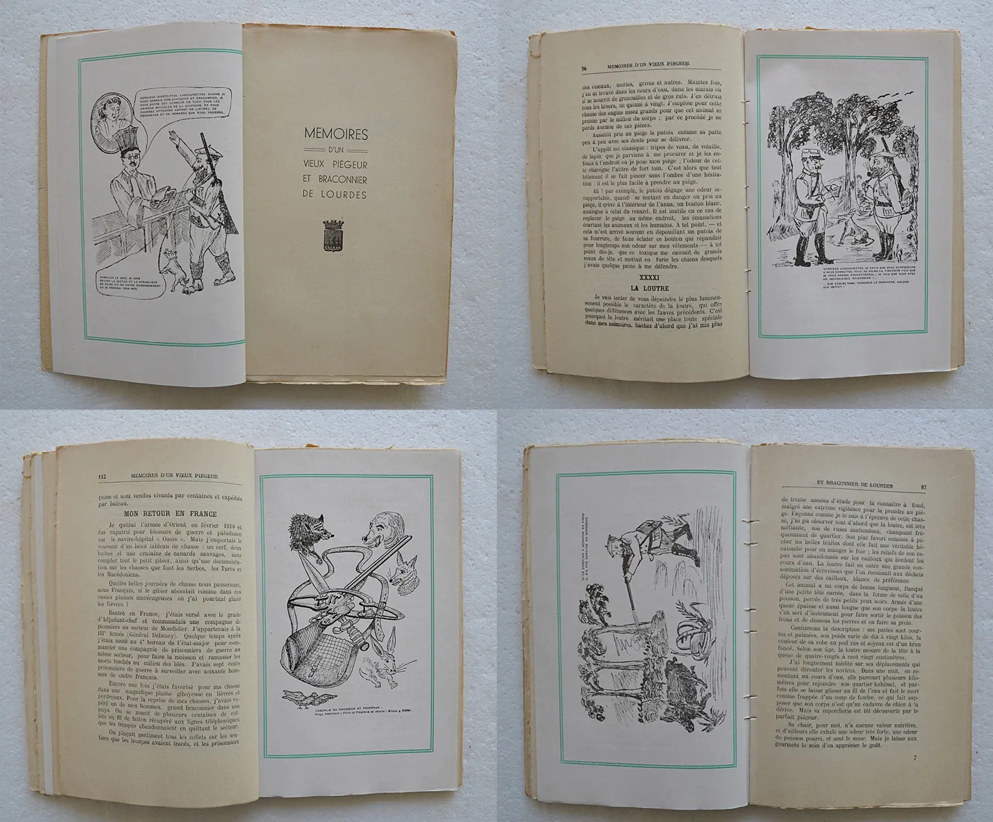 Mémoires d’un vieux piégeur et braconnier de Lourdes (1/11) — LASCOUMETTES (Paul-Joseph), 1950 — Chasse et peche
