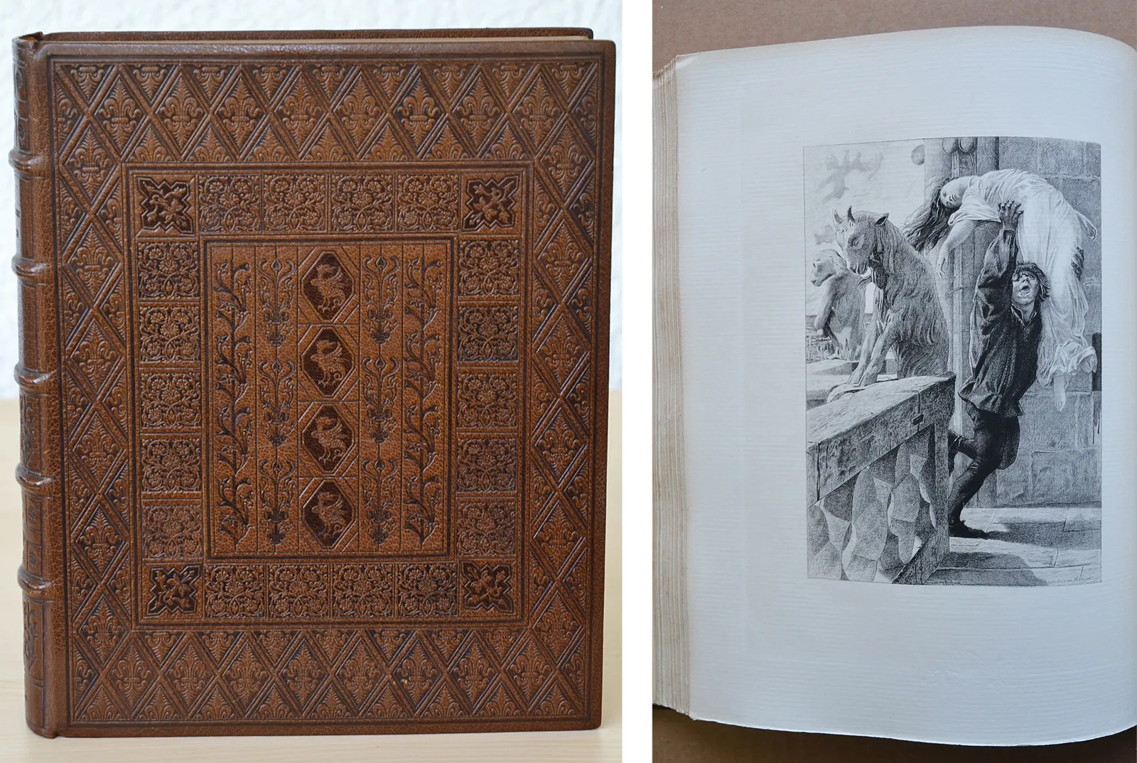 Notre-Dame de Paris – illustrations de Luc-Olivier Merson (1/14) — VICTOR HUGO, 1889 — Belles reliures