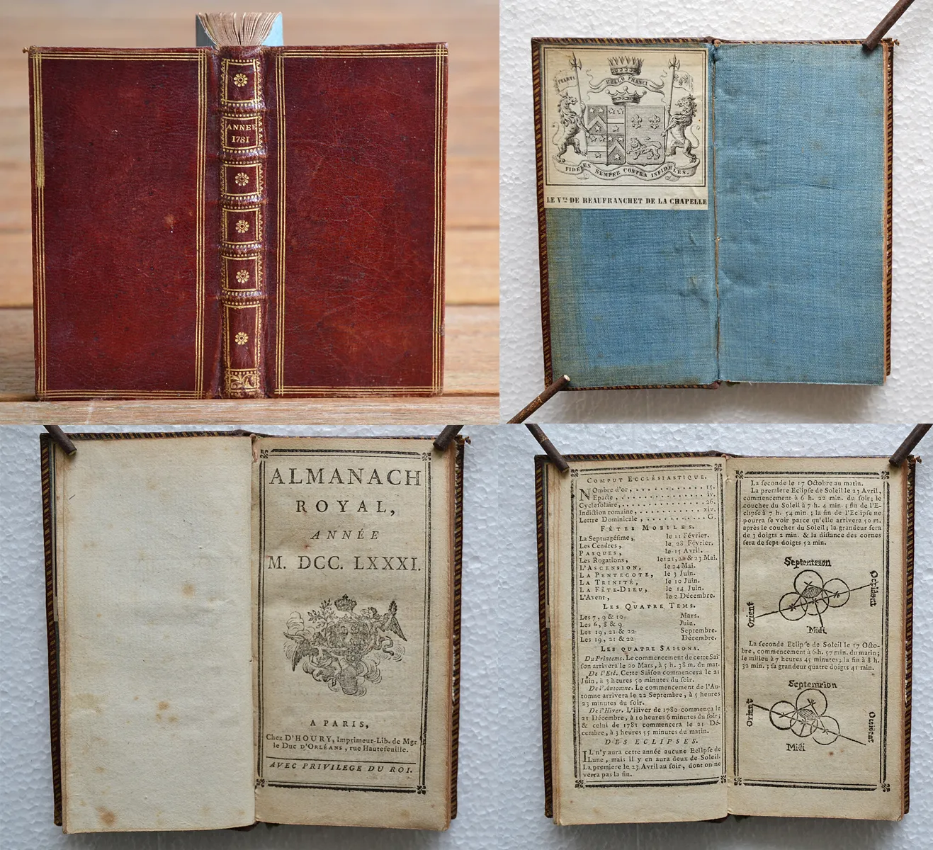 reliure de l’époque) (1/16) — [ALMANACH], 1780 — Histoire