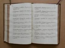 État alphabétique de Mrs les officiers du Corps Royal de l’Artillerie. Année 1774 (4/10) — AIGUILLON (Emmanuel-Armand de Vignerot du Plessis-Richelieu, duc d’), 1774 — Belles reliures