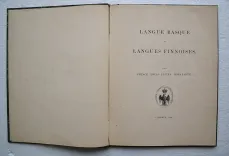 Langue basque et langues finnoises (2/7) — BONAPARTE (Prince Louis-Lucien), 1862 — Livres basques