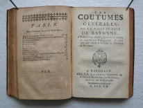 les coutumes générales de la ville de Bourdeaux, sénéchaussée de Guyenne, & Païs de Bourdelois (5/7) — [COUTUMIER], 1760 — Livres basques