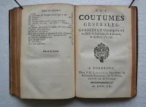 les coutumes générales de la ville de Bourdeaux, sénéchaussée de Guyenne, & Païs de Bourdelois (6/7) — [COUTUMIER], 1760 — Livres basques