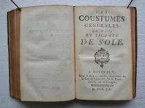 les coutumes générales de la ville de Bourdeaux, sénéchaussée de Guyenne, & Païs de Bourdelois (7/7) — [COUTUMIER], 1760 — Livres basques