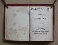 Les plaisirs de la jeunesse, ou innocence & candeur. Calendrier pour l’année 1818 (4/9) — [MINUSCULE], 1818 — Livres-objets / Minuscules