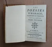 reliure du XIX° siècle (4/16) — HORACE, Quintus Horatius Flaccus, 1763 — Poesie